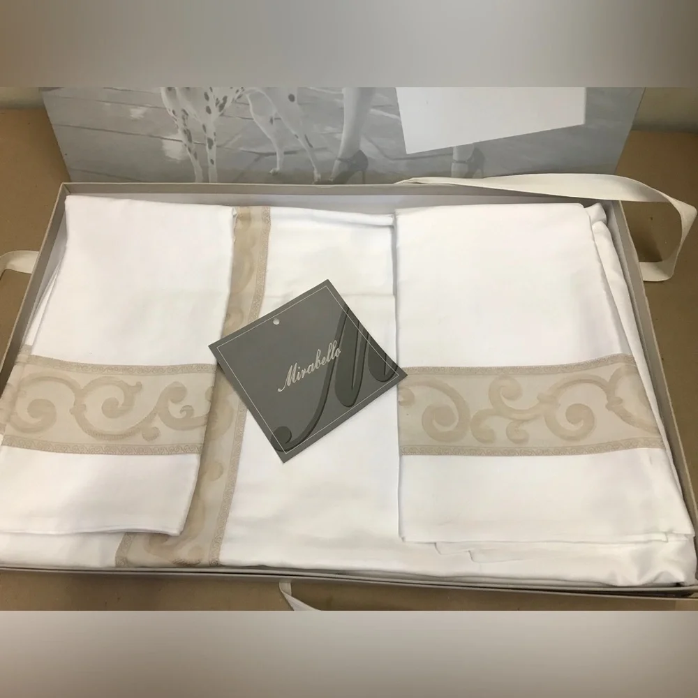 Mirabello San Marco Brera Collection Cotton Sateen Queen Duvet Set